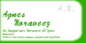 agnes moravecz business card